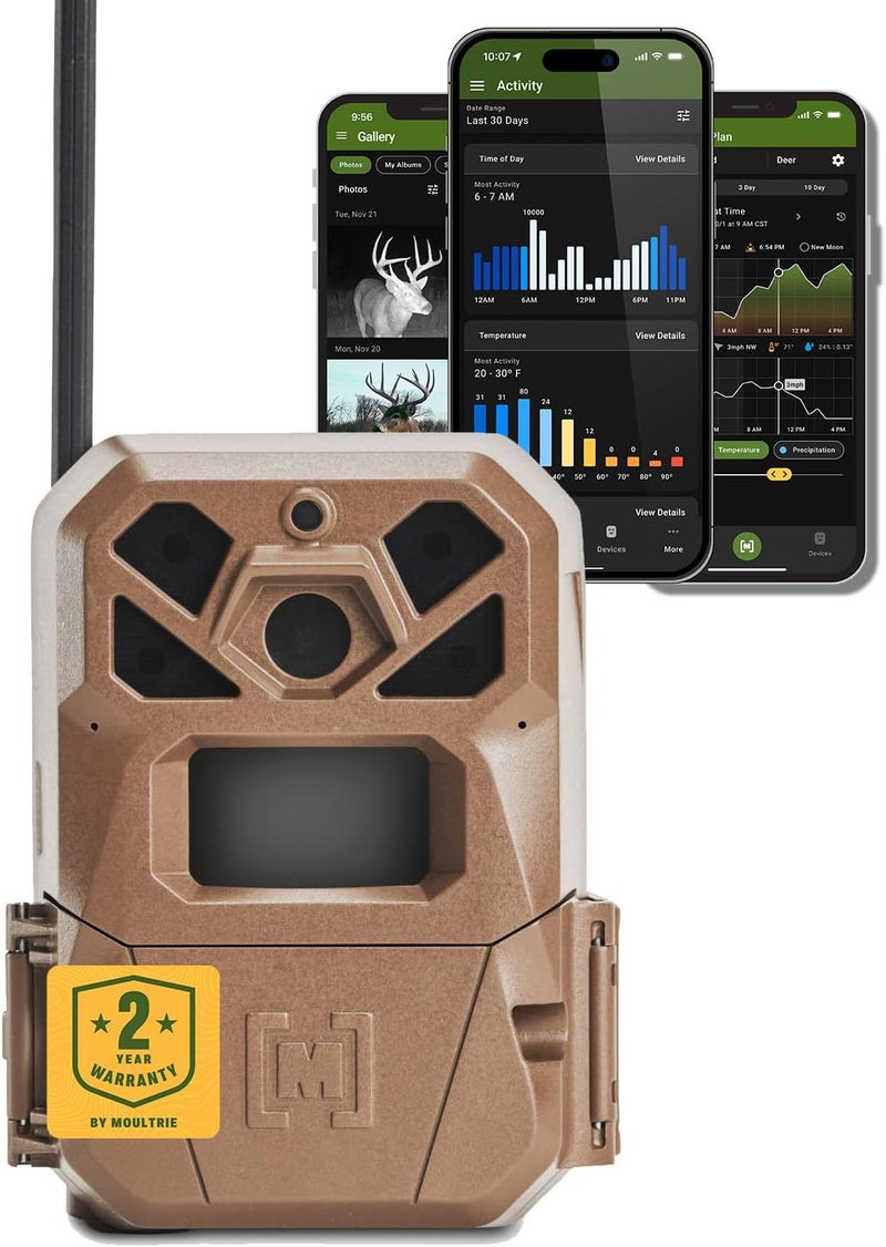 MOULTRIE Edge 2 Cellular Trail Camera - Auto Connect Nationwide 4G LTE - On Demand 36MP Photo - 1080P Video with HD Audio - 100 Ft Detection Range - Low Glow Flash - Image 1